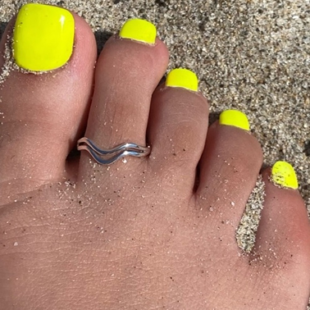 Wave Toe Ring .925 Sterling Silver - image 1